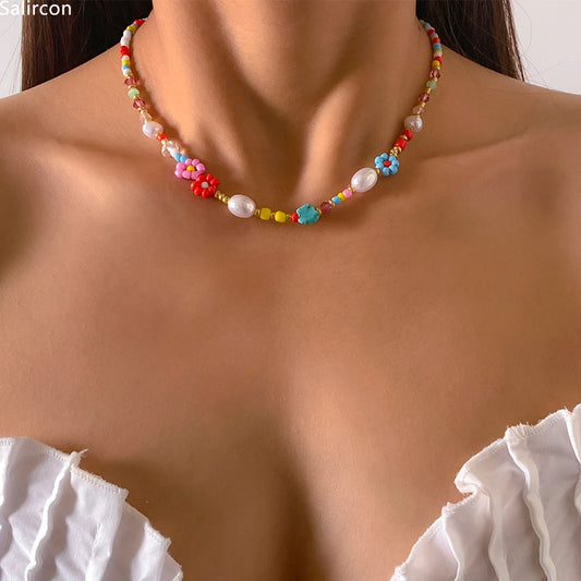 Baroque Pearls Cute Hand-woven Beaded Choker