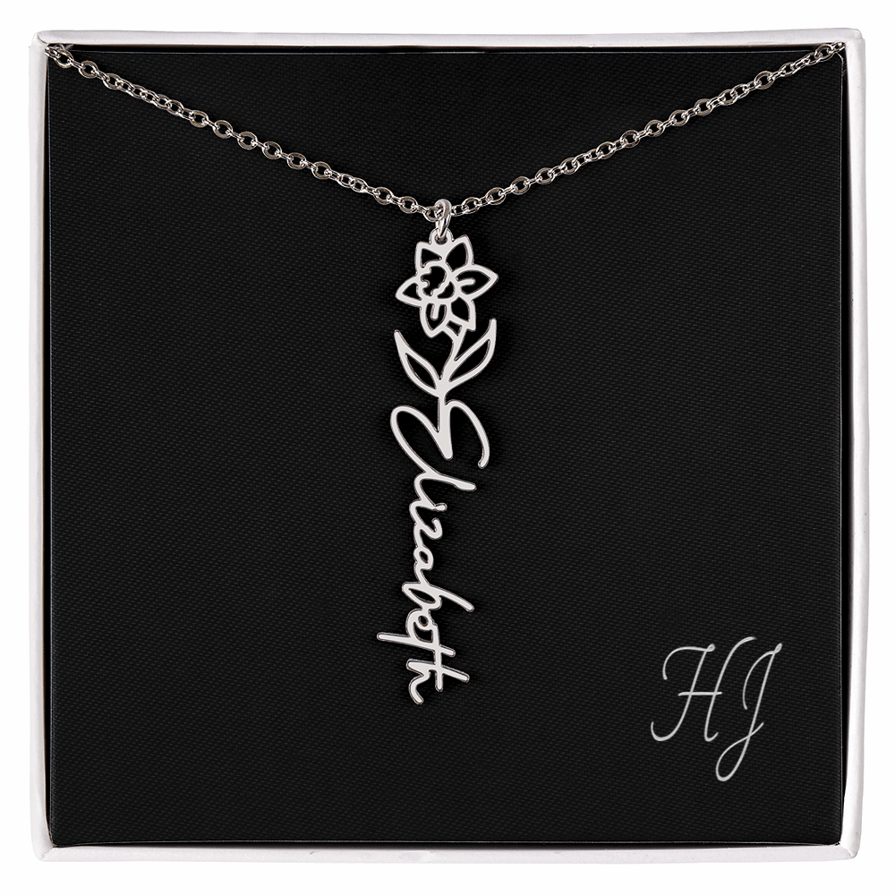 Personalized Flower Necklace – Perfect Gift for Someone Special