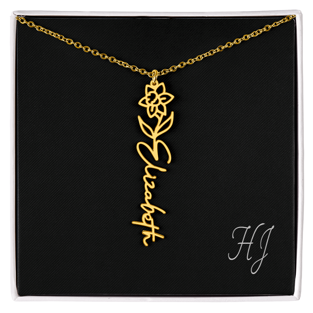 Personalized Flower Necklace – Perfect Gift for Someone Special
