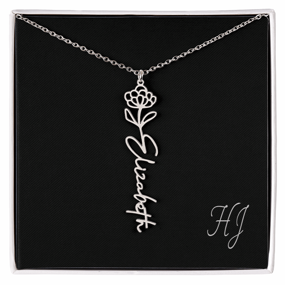 Personalized Flower Necklace – Perfect Gift for Someone Special