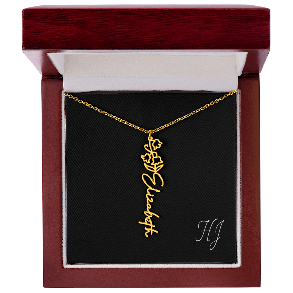 Personalized Flower Necklace