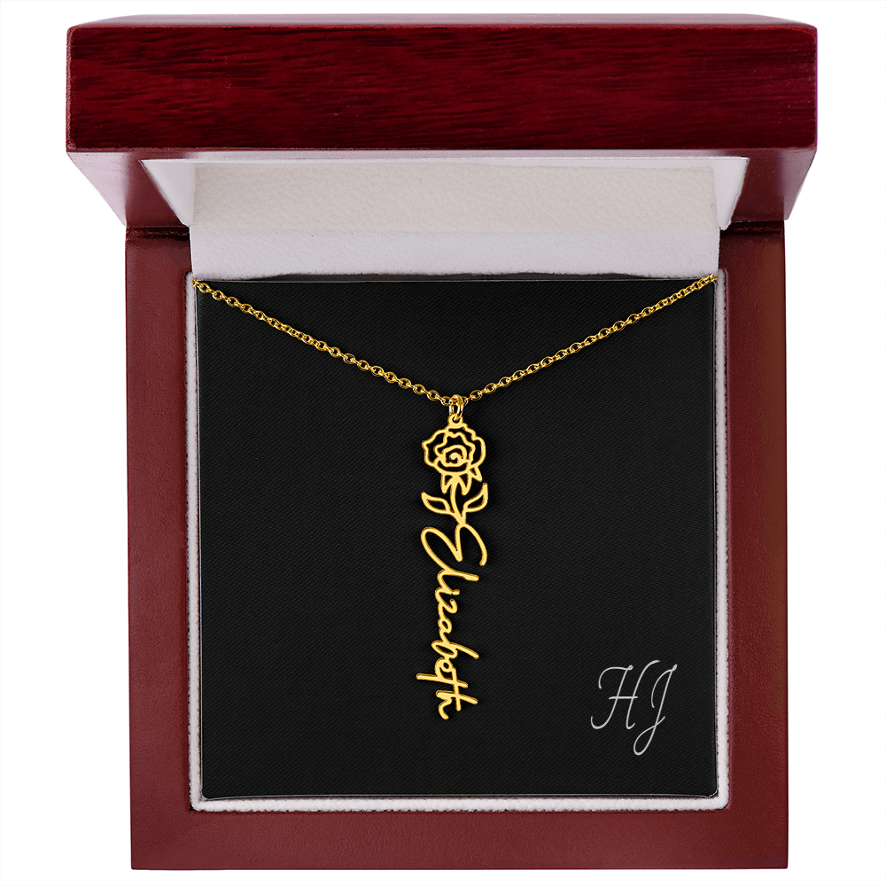 Personalized Flower Necklace